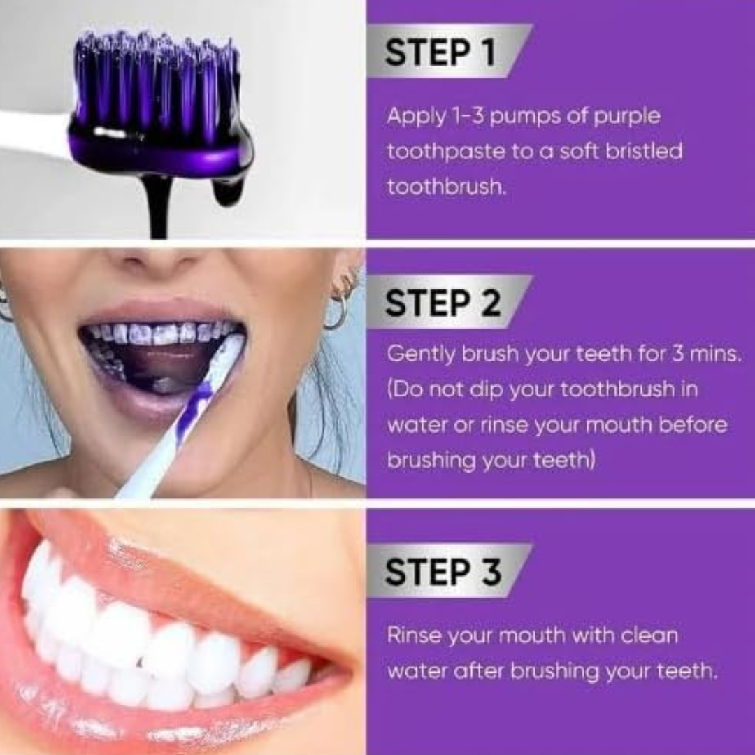 XOC Purple Toothpaste + Toothbrush 100ml