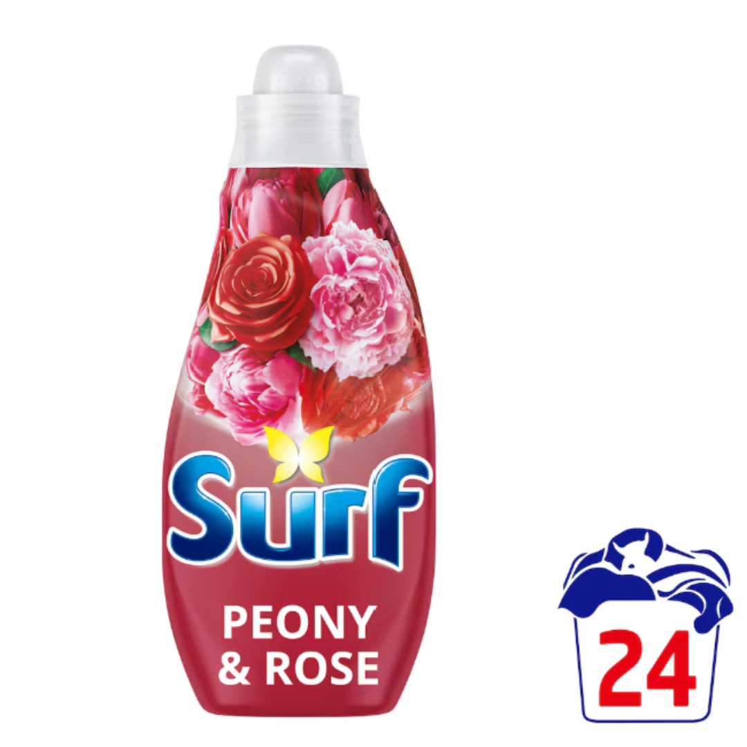 Surf Concentrated Liquid Detergent Peony & Rose 24w 648ml