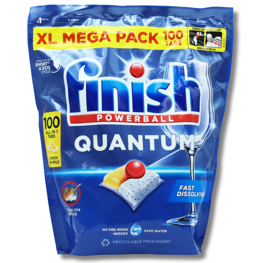 Finish Powerball Quantum Dishwasher Capsules Lemon 100pk