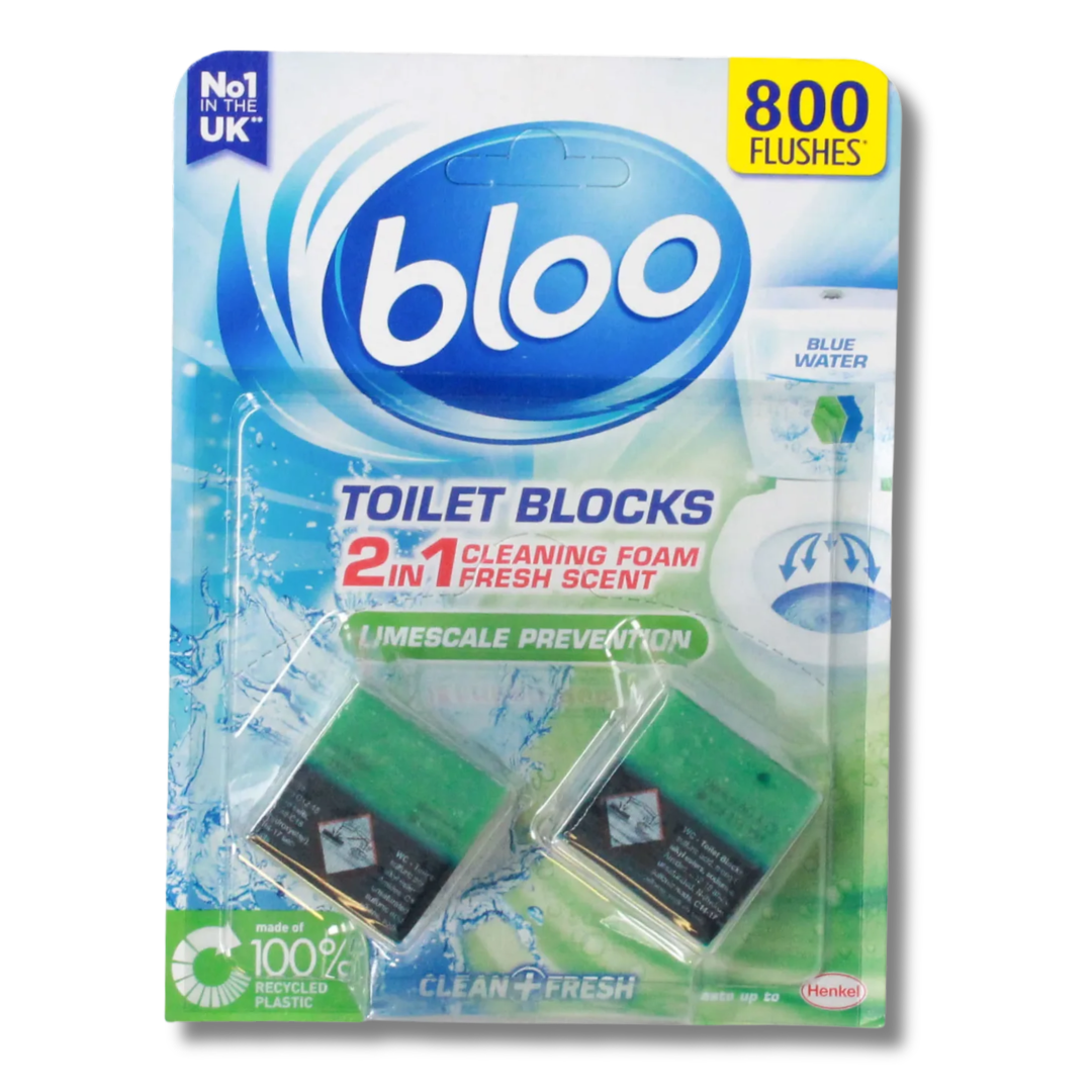 Bloo 3in1 Toilet Cistern Blocks Limescale Prevention 2x50g