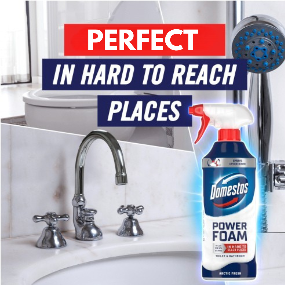 Domestos Power Foam Arctic Fresh Bathroom Spray 450ml
