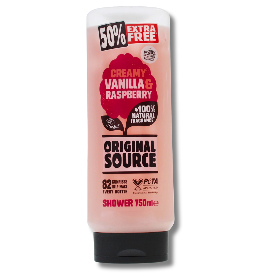 Original Source Creamy Vanilla & Raspberry Shower Gel 750ml