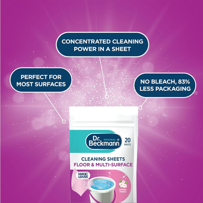 Dr. Beckmann Floor & Multi Surface Cleaning Sheets Spring Fresh 20pk
