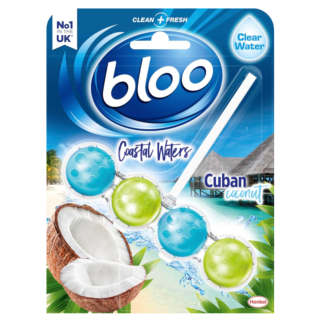 Bloo Colour Active+ Toilet Rim Block Cuban Coconut 50g