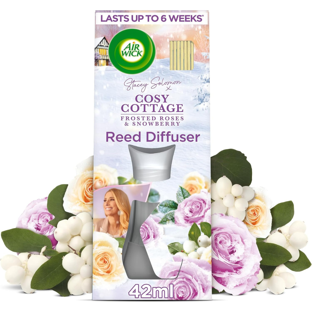 Airwick Reed Diffuser Cosy Cottage Frosted Roses & Snowberry 42ml