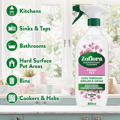 Zoflora Multi Purpose Cleaner Spray Sweet Pea 800ml