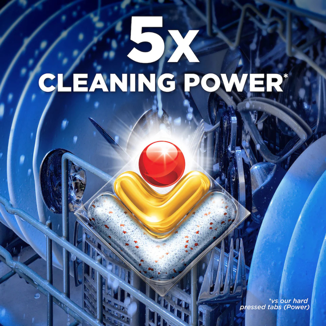 Finish Powerball Ultimate Plus Dishwasher Capsules Lemon Sparkle 62pk