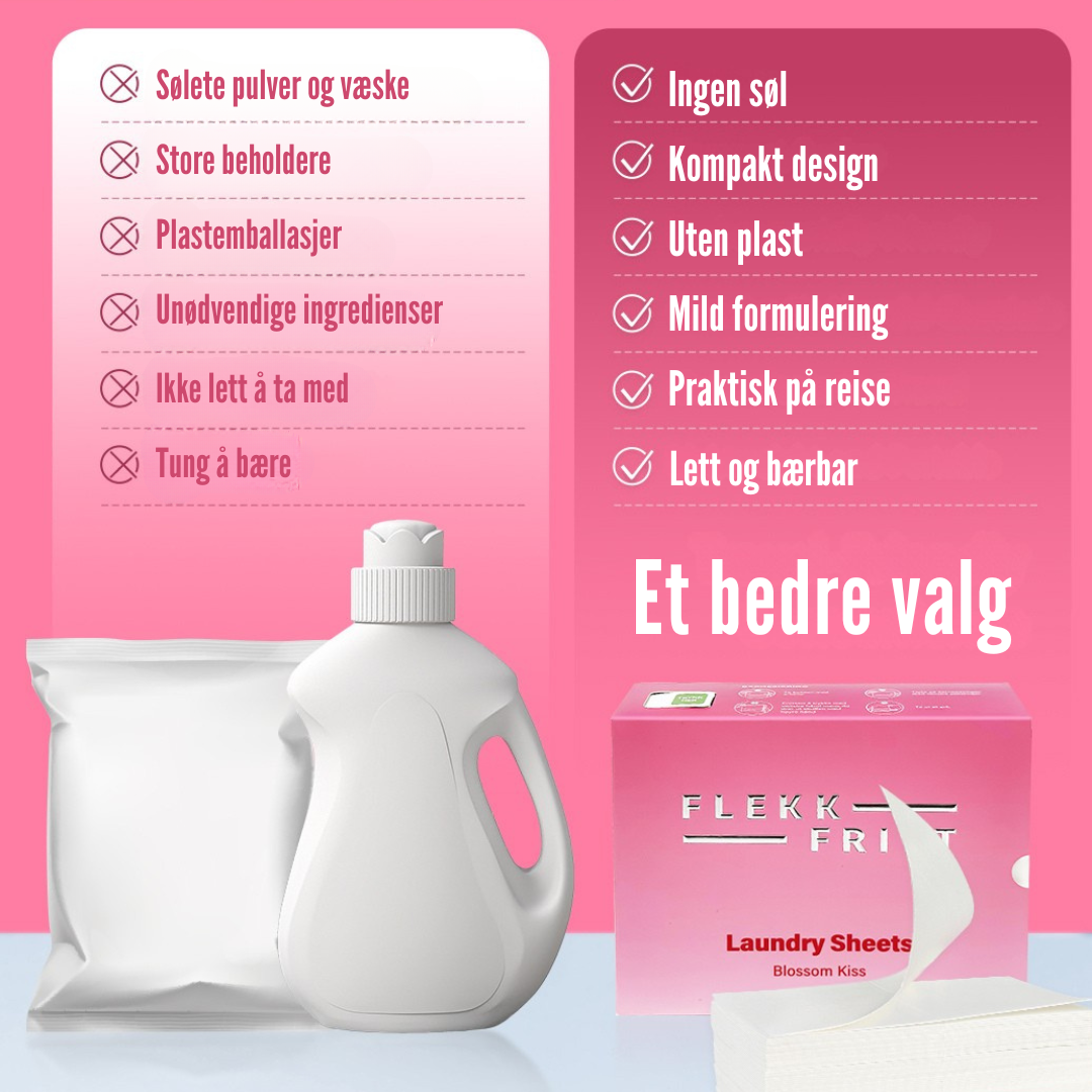 Flekkfritt Tøyvaskeark Blossom Kiss 50 ark <100 vask