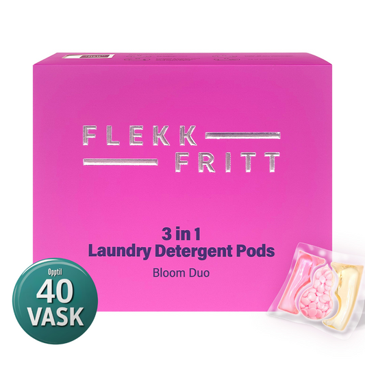 Flekkfritt 3 i 1 Vaskemiddel Pods Bloom Duo 40 stk