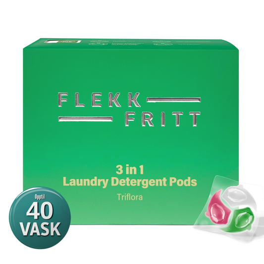 Flekkfritt 3 i 1 Vaskemiddel Pods Triflora 40 stk