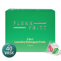 Flekkfritt 3 i 1 Vaskemiddel Pods Triflora 40 stk