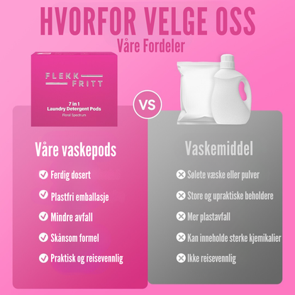 Flekkfritt 7 i 1 Vaskemiddel Pods Floral Spectrum 40 stk
