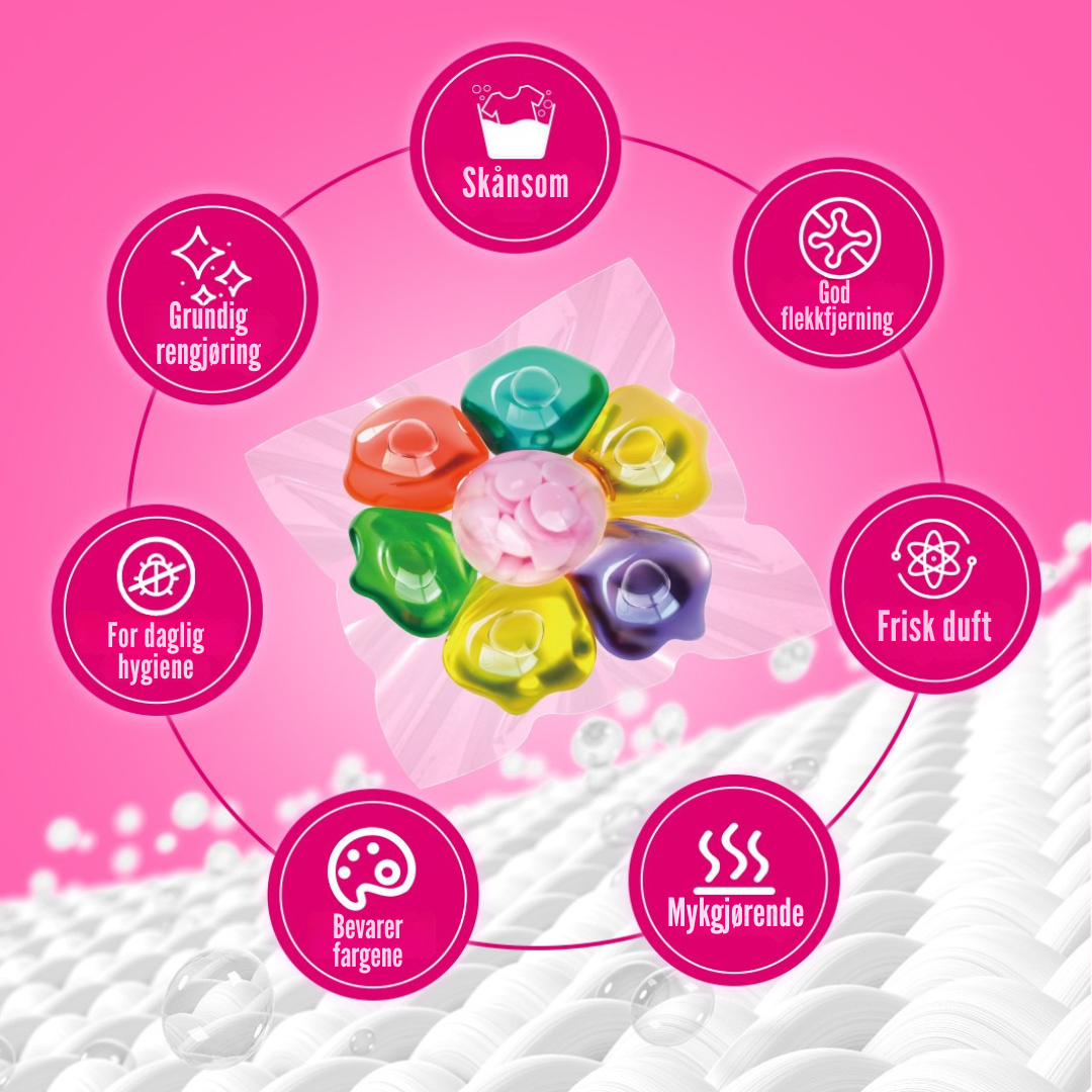 Flekkfritt 7 i 1 Vaskemiddel Pods Floral Spectrum 40 stk