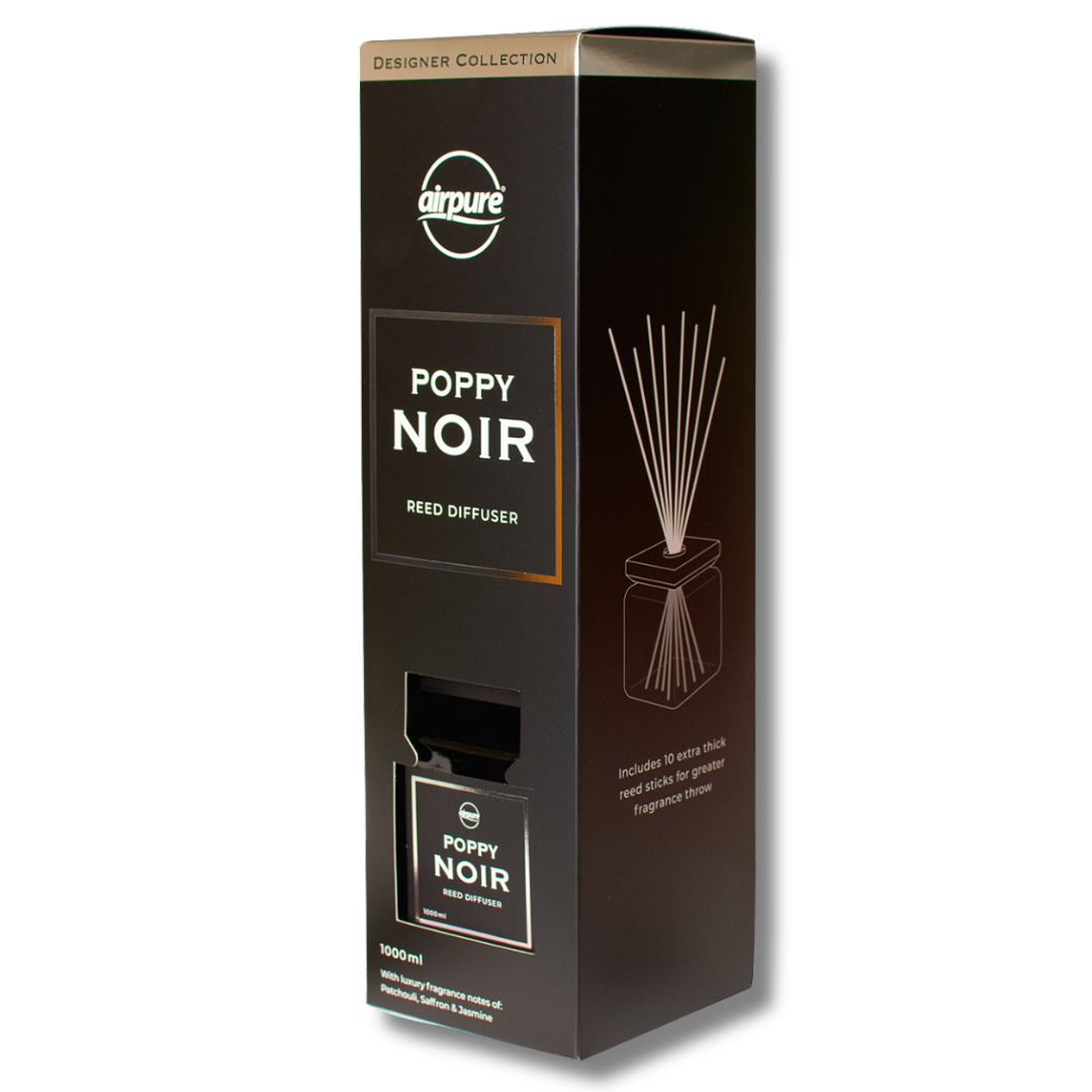 Airpure Designer Collection Reed Diffuser Poppy Noir 1000ml