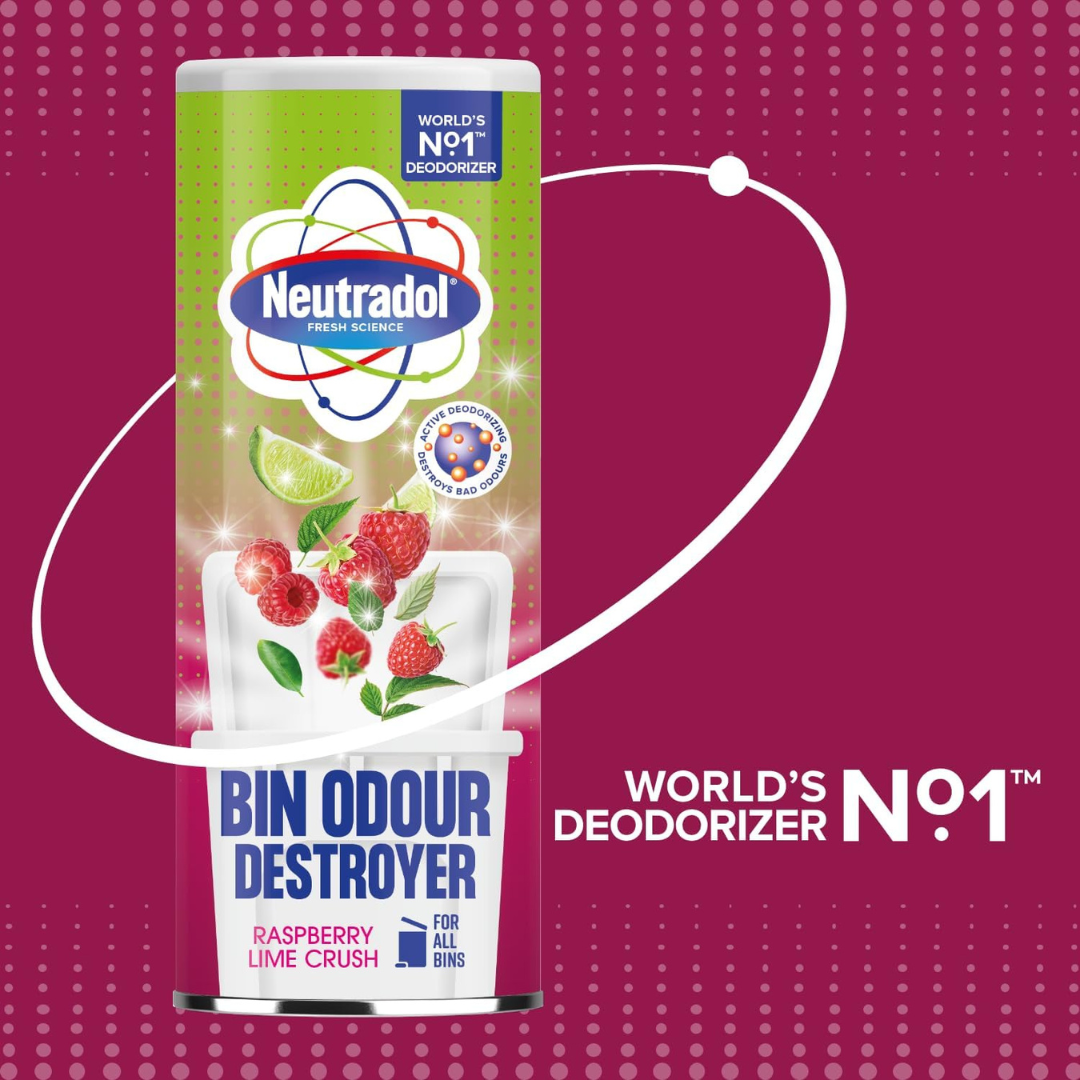 Neutradol Dustbin Odour Destroyer Raspberry & Lime Crush 350g