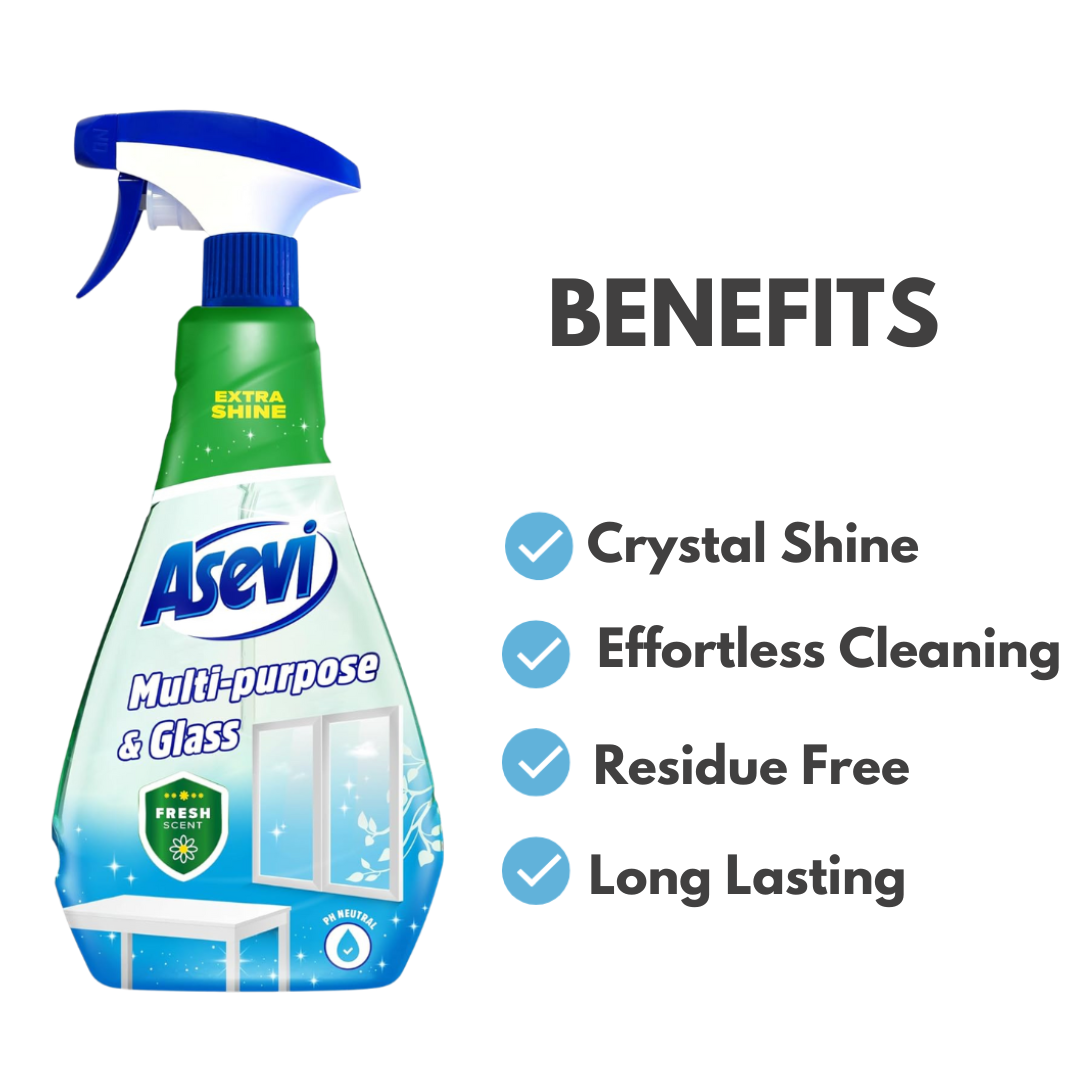 Asevi Multipurpose & Glass Spray 750ml