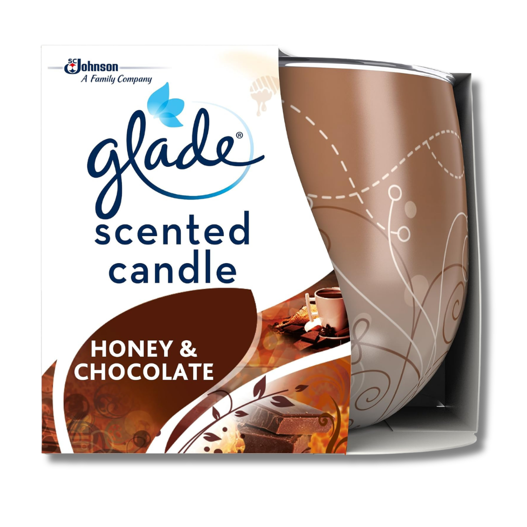 Glade Fragranced Candle Honey & Chocolate 120g