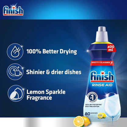 Finish Rinse & Shine Aid Lemon Sparkle 400ml