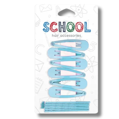 School Hair Accessories Hårspenner og Hårnåler 12pk Div.Farger