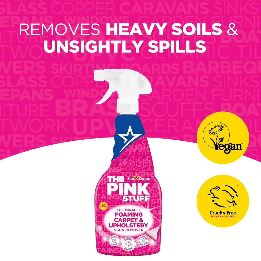 The Pink Stuff Foaming Carpet & Upholstery Stain Remover 500ml