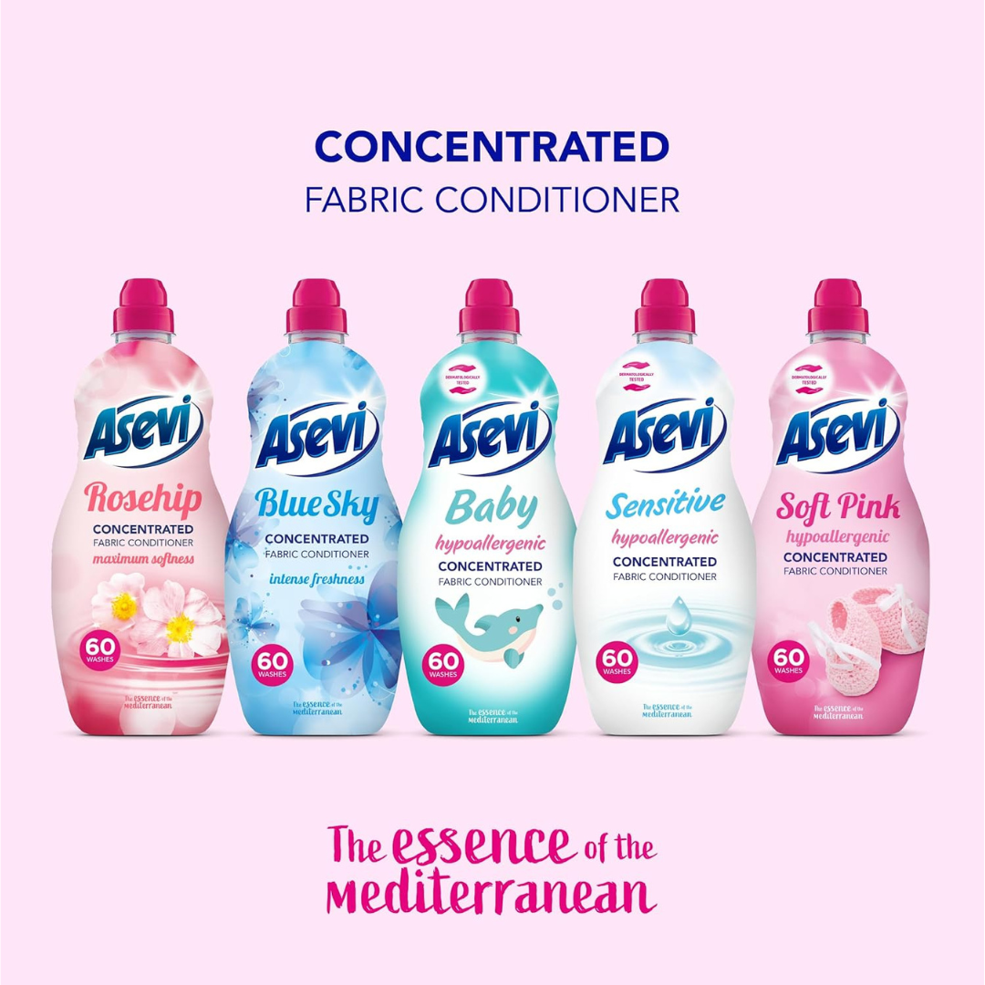 Asevi 60w 1380ml Fabric Conditioner Blue Sky