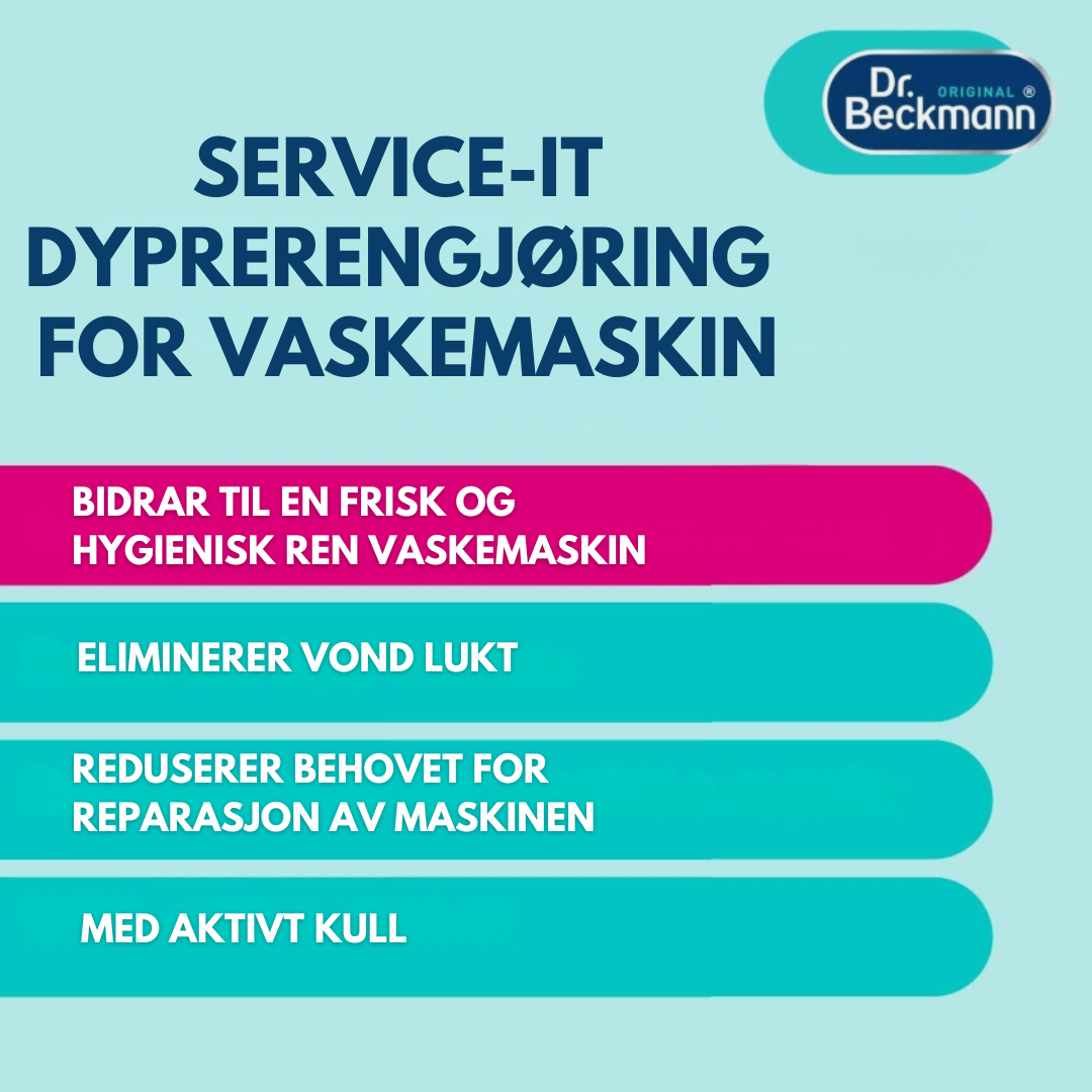 Dr. Beckmann Service-It Deep Clean Vaskemaskinrens 250g