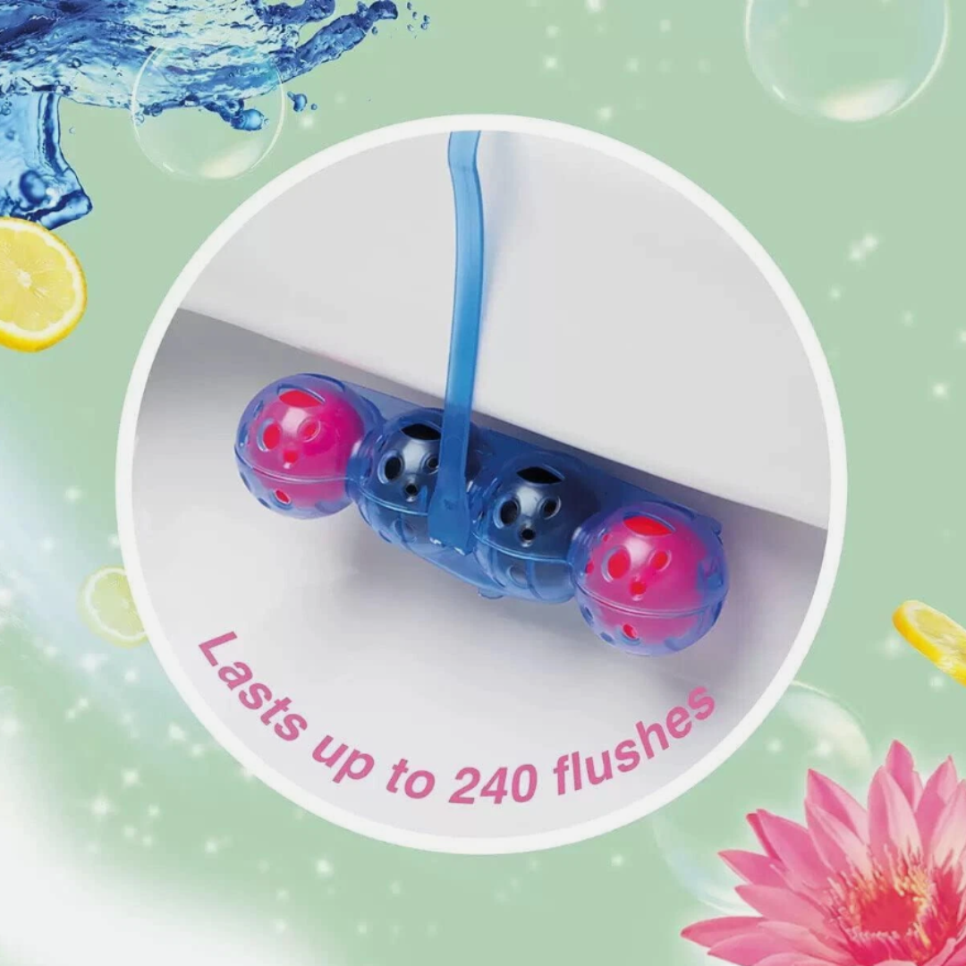 Bloo Colour Active+ Toilet Rim Block Fresh Flowers 3x50g