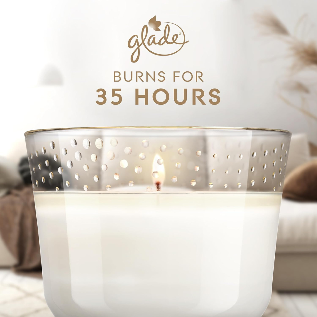 Glade Fragranced Candle Pure Clean Linen 224g