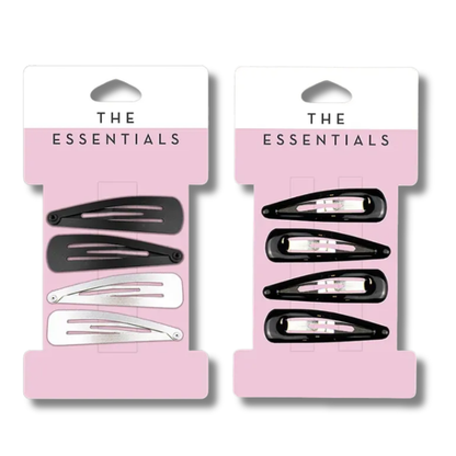 The Essentials Klikkspenner 4pk Div.Typer