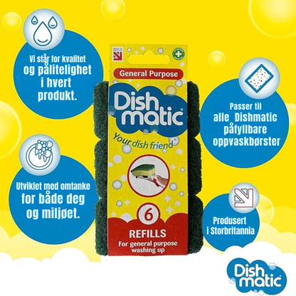 Dishmatic General Purpose Refill – Erstatningssvamper 6 stk