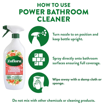 Zoflora Power Bathroom Spray Caribbean Grapefruit & Lime 800ml