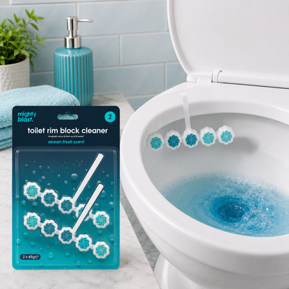 Mighty Blast Toilet Rim Block Cleaner Ocean Fresh 2x45g
