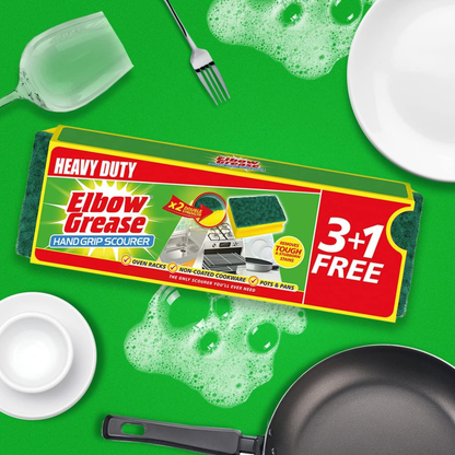 Elbow Grease Heavy Duty Handgrip Scourer 4pk
