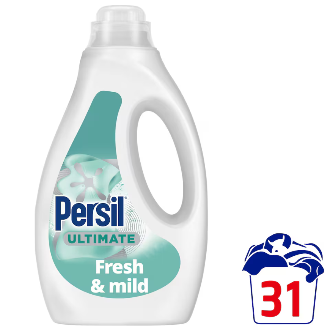 Persil Ultimate Non Bio Liquid Laundry Detergent Fresh & Mild 837ml 31w