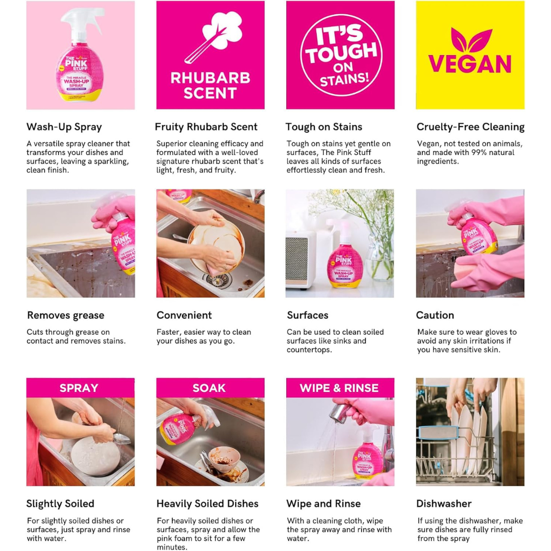 The Pink Stuff Miracle Wash-Up Spray 500ml