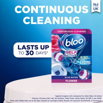 Bloo Colour Selv Active Toilet Rim Block Flower 3x50g