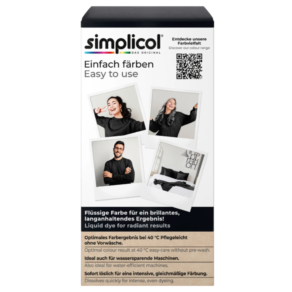 Simplicol Intensiv Tekstilfarge Black Velvet 150ml + 400g