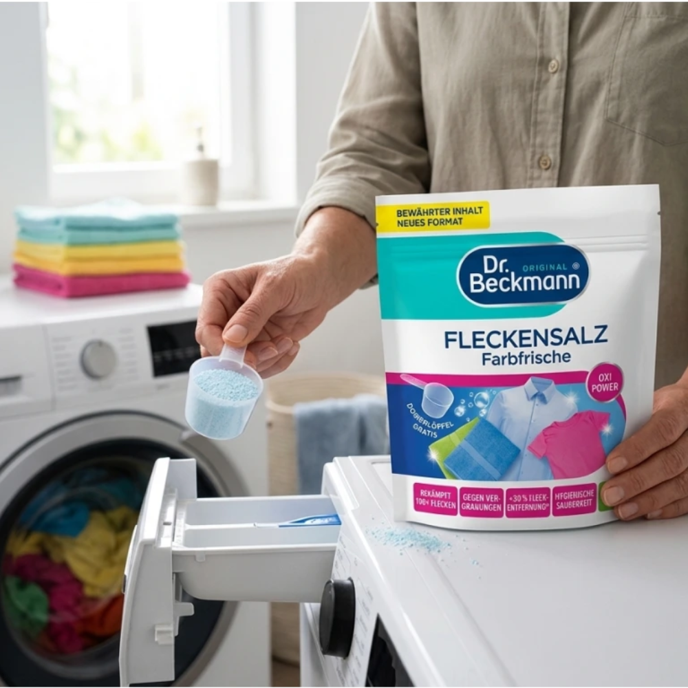 Dr. Beckmann Fleckensalz Farbfrische Flekkfjerningspulver for Farget Tøy 400g