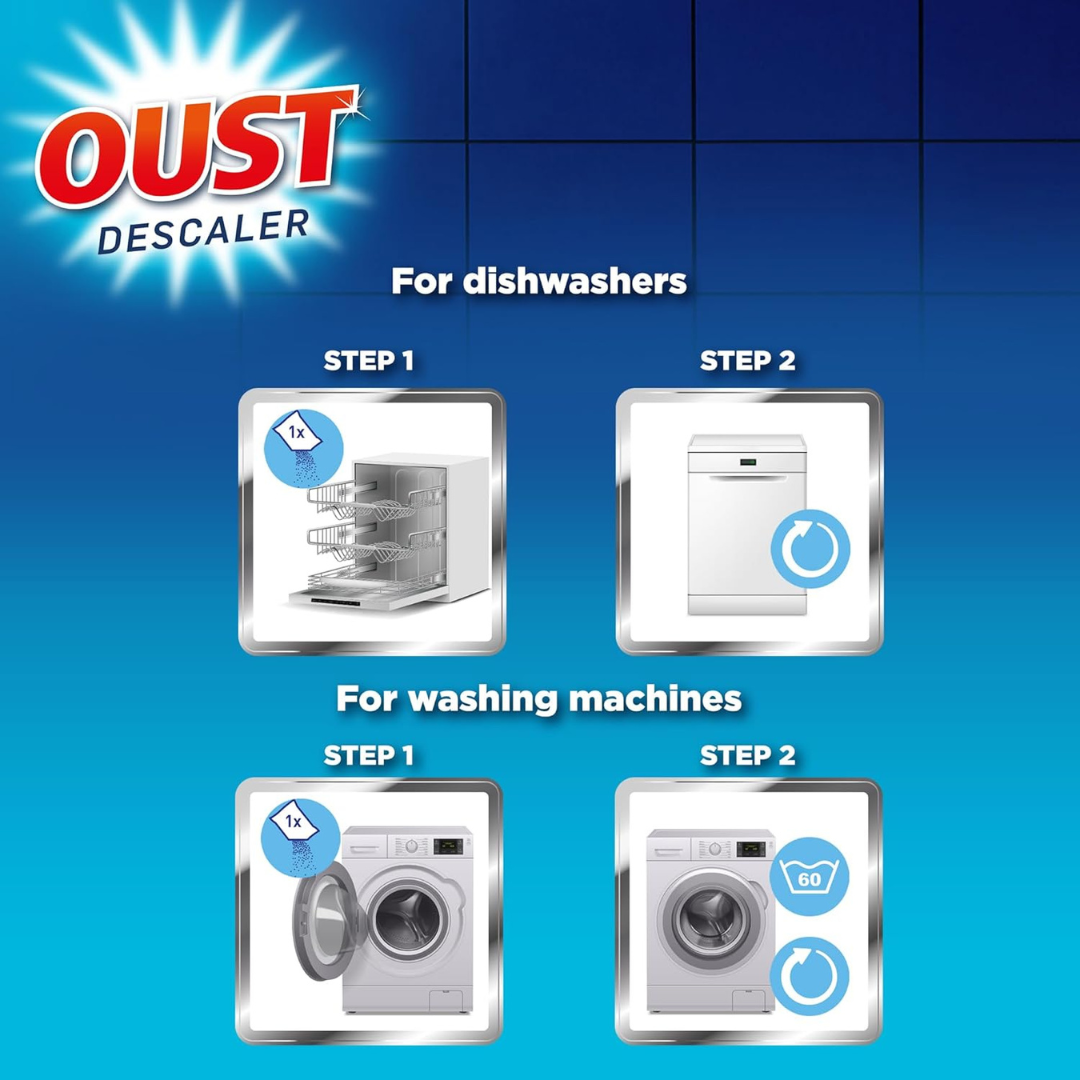Oust Dishwasher& Washing Machines Descaler 2pk