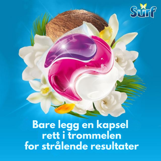 Surf 3-i-1 Capsules Coconut Bliss 18w