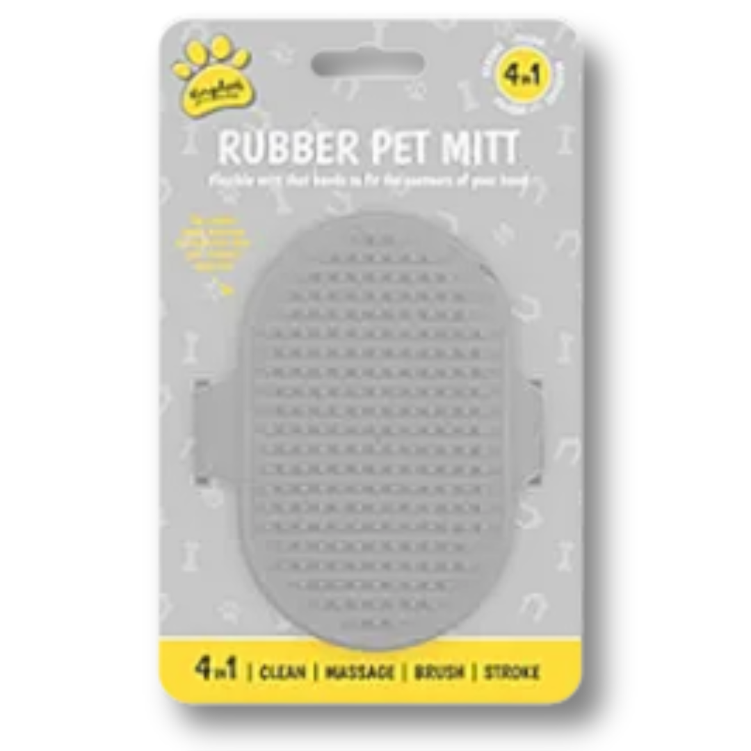 Kingdom 4in1 Rubber Pet Mitt Div.Farger