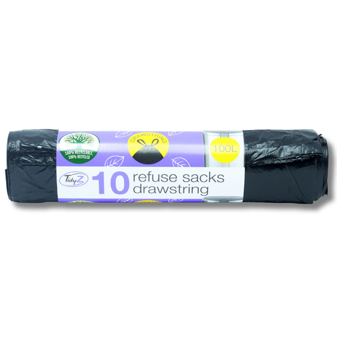 Tidyz Søppelposer med Knytehåndtak 100L 10pk