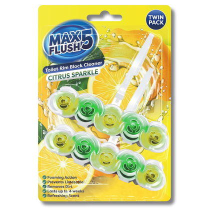 Max Flush Toilet Block Citrus Sparkle 2x45g