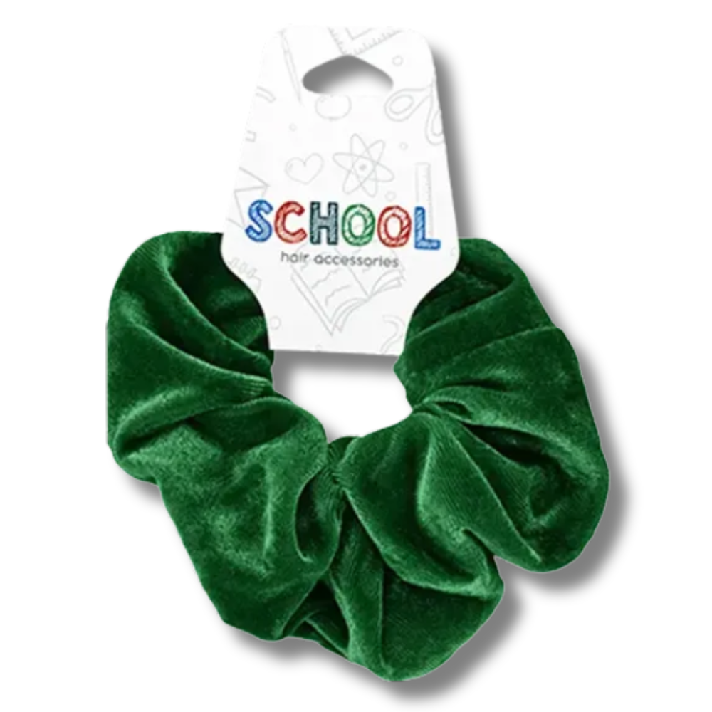 School Hair Accessories Scrunchie i Velur 1pk Div.Farger