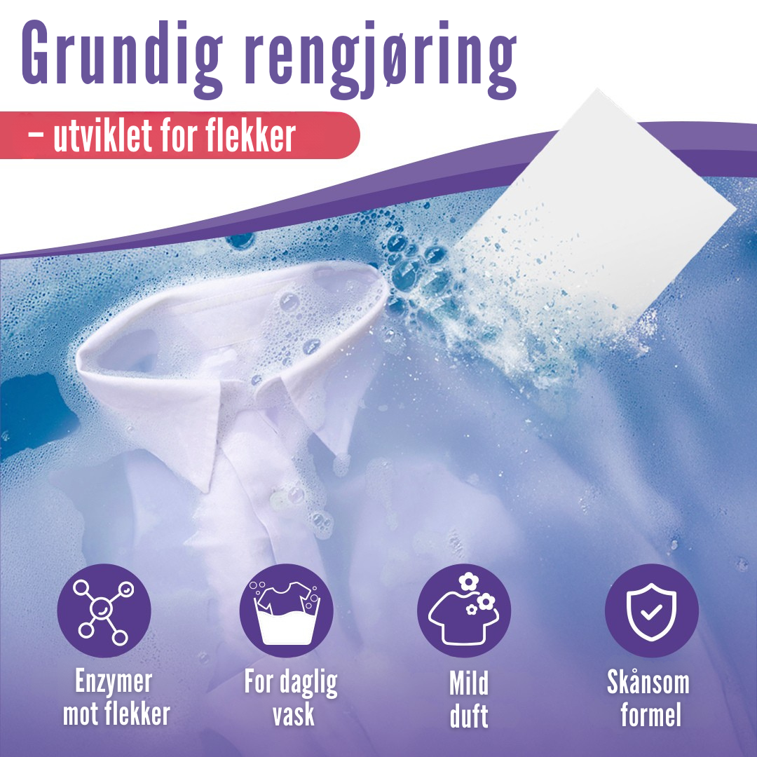 Flekkfritt Tøyvaskeark Lavender Serenity 50 ark <100 vask