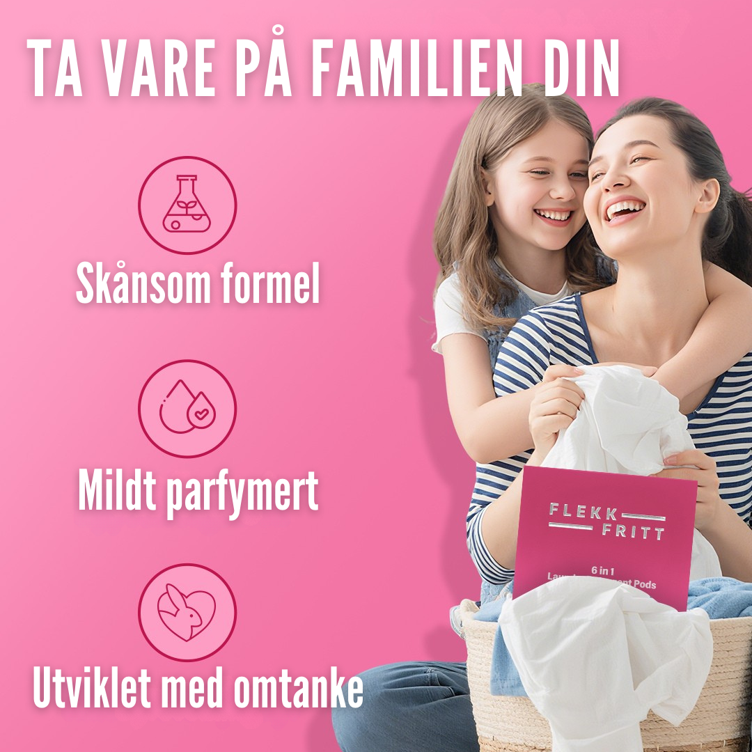 Flekkfritt 6 i 1 Vaskemiddel Pods Orchid Breeze 40 stk