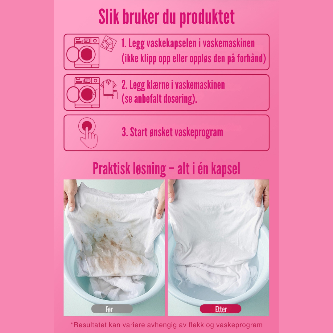 Flekkfritt 6 i 1 Vaskemiddel Pods Orchid Breeze 40 stk