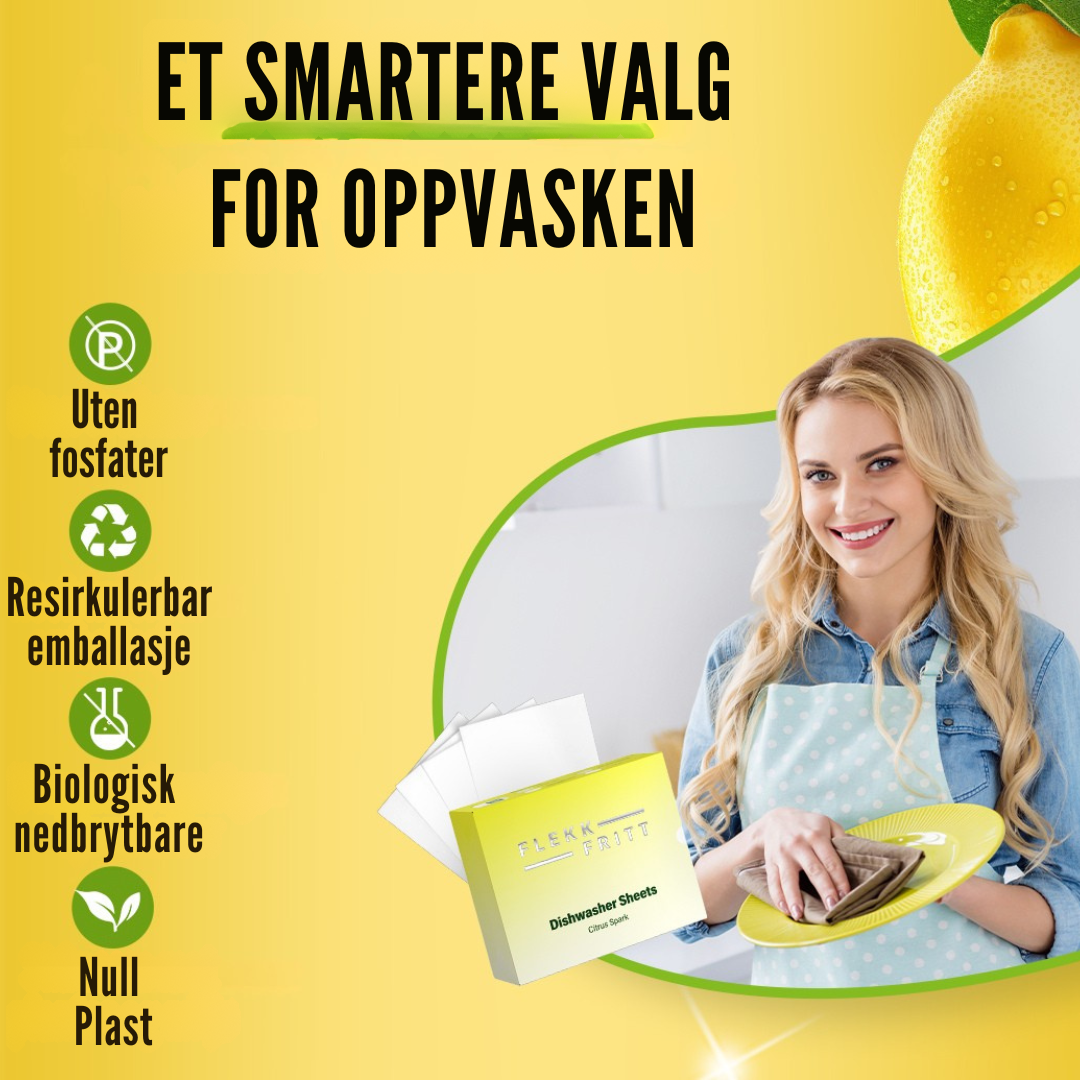 Flekkfritt Oppvaskark Citrus Spark 50 ark - Opp til 100vask