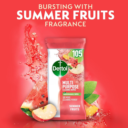 Dettol Multipurpose Wipes Summer Fruits 105pk