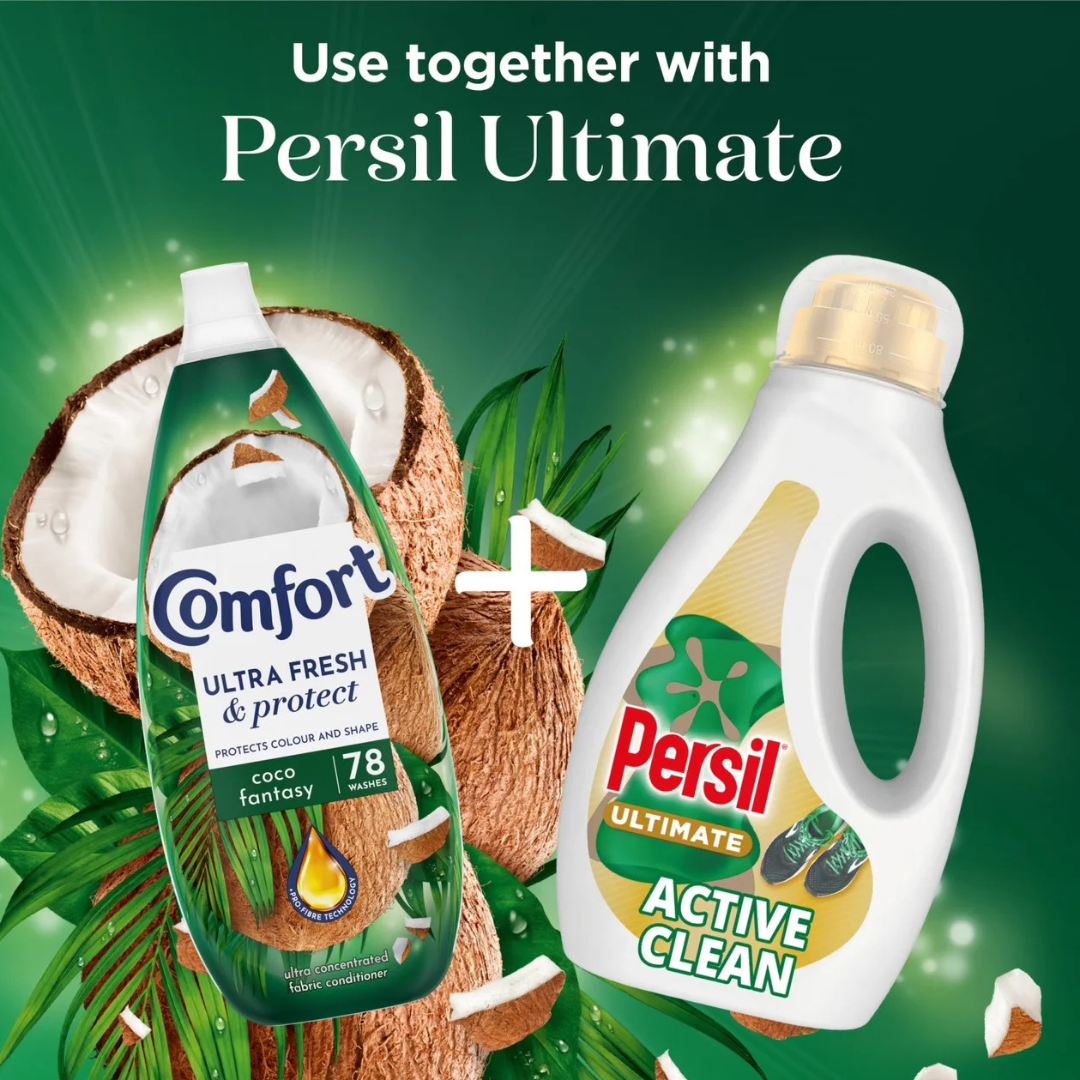 Comfort Ultra Fresh & Protect Coco Fantasy Fabric Conditioner 1.17L 78w